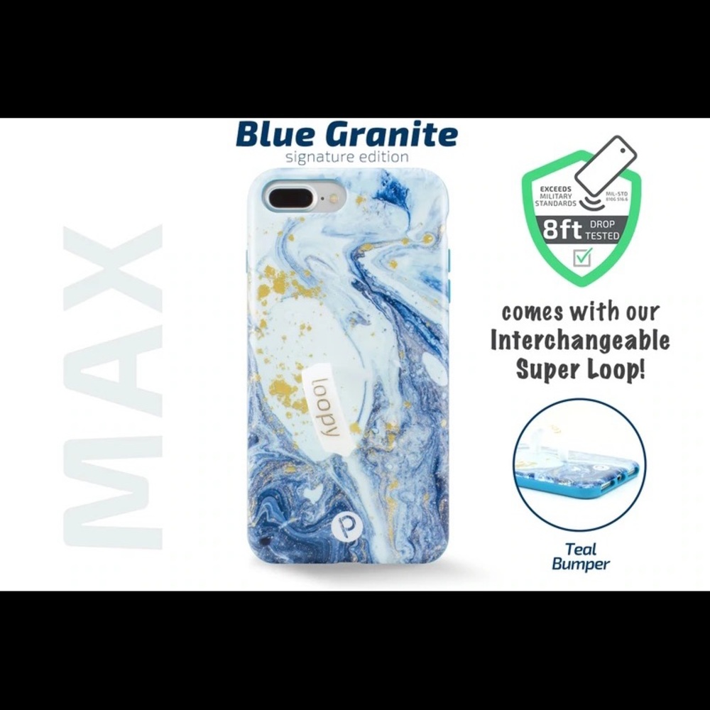 Blue Granite loopy case iPhone 8